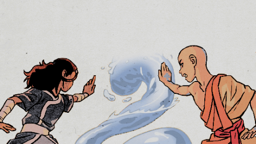 watrebend:katara & aang in imbalance part 3.