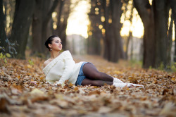 tightsobsession:Last warm days of autumn.By Estelle-Gaerlind.