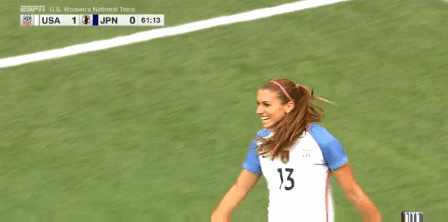 uswntinmotion:Alex Morgan assisted by Crystal Dunn