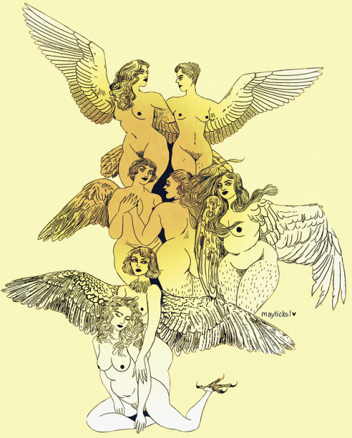 mayticks-art:HARPY NEST   A little something I’ve been working on…  