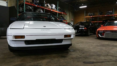 rvamitchell:AW11 MR2 at my work!fuck if i had the chance to wrap a car around a pole and had the key