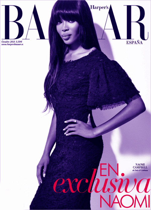 Naomi Campbell by Xevi Muntané for Harper’s Bazaar España http://its-erva-venenosa.tumblr.com/ - lég