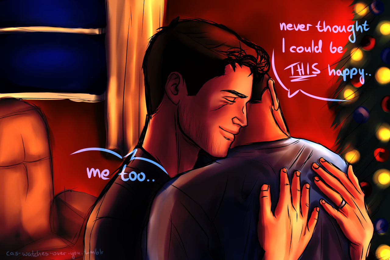 Fem!Dean and male!Cas fanart by screamingromeo. I've been looking