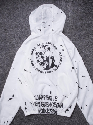 free-traveler-fans: Trendy ZIP Up Hooded Coats  Tie Dye Letter  //  Letter 3  New