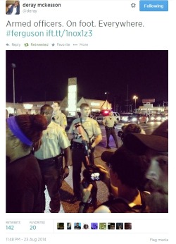 manhatingbabyeater:  atomic-glitter:  fandomsandfeminism:  iwriteaboutfeminism:  It’s a tense night in Ferguson, but luckily no outbreak of violence.   This is still going on. Do not forget  Don’t let the media make you think this is over. Those
