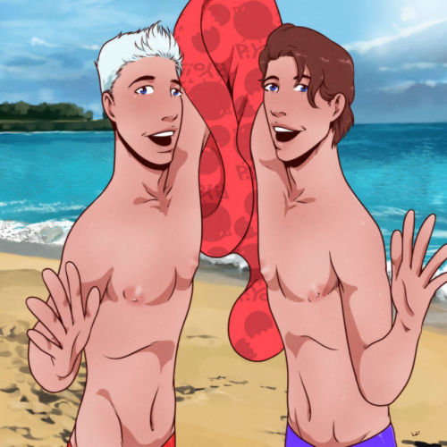 The Hancock Boys, cute adventurers enjoying the last of summer for this month’s Sexy Art Challenge!c
