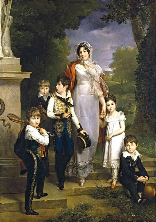 masterpiecedaily:  Marguerite Gerard Portrait of Marechale Lannes with Her Children 1814 