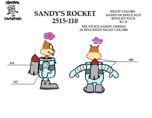 Sandy With Jetpack Model Sheet From Sandy's Rocket.