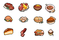 food you were supposed to be able to eat in my abandoned game project that was set in new orleans, i