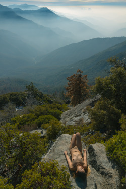 openbooks: Soaking up those rays along the High Sierra Trail.Tasha in Sequoia National Park, CA. December 2016