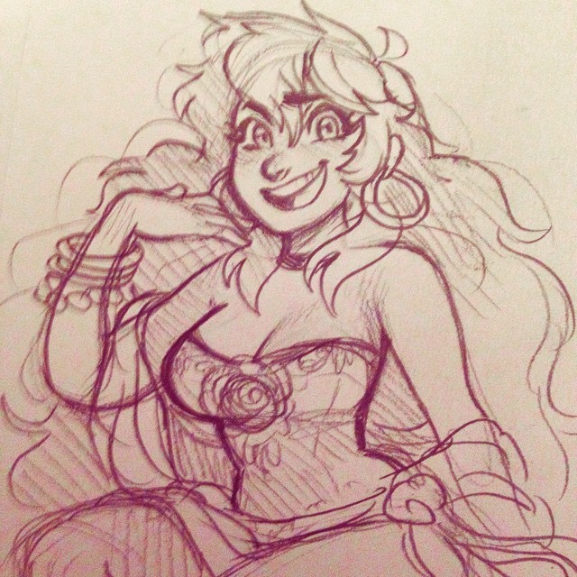 Drew the titty Goddess for @sailortoasty I absulutely love her artwork and MAN just