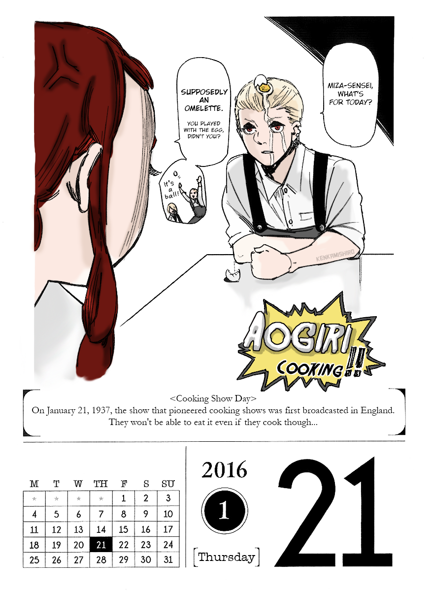 January 21, 2016Would you want to watch a show of the Aogiri members trying to cook?