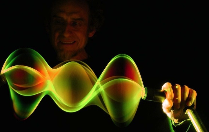shinyslingback:  Spectrum of Colours Revealed Through Lit String British artist,