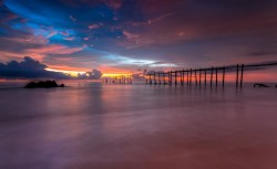 cityscapes:  Old wooden bridge by joeypaf