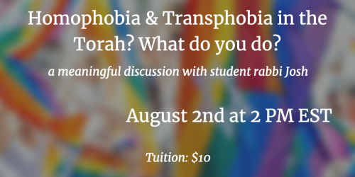 progressivejudaism: progressivejudaism: “Homophobia &amp; Transphobia in the Torah? What d