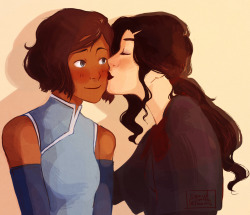 squidwithelbows:    You’re so sweet.  I’ve been dying to doodle some Korrasami these past few episodes but I only had time for a quick sketch.   &gt; u&lt; &lt;3 &lt;3