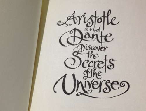 thebooker:Book Recommendations: Aristotle and Dante Discover the Secrets of the Universe by Benjamin