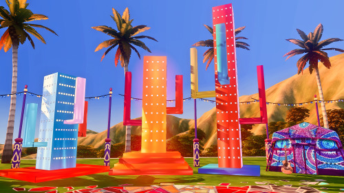 Coachella by The Collective- 64x64 furnished generic lot - art installations by @mikky-18 and conver