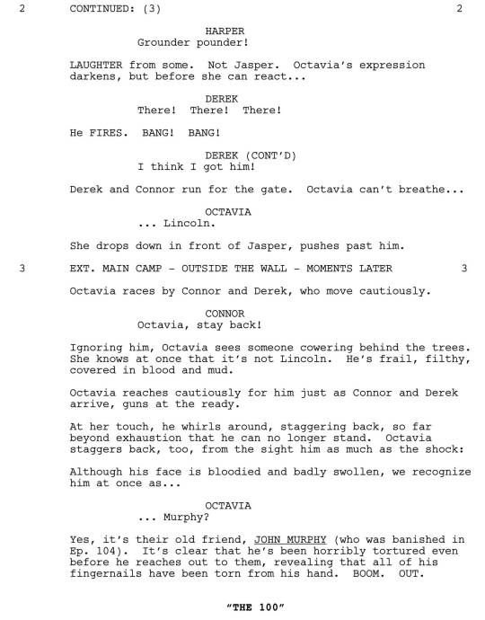 It’s Wednesday, and you know what that means… Time for Script to Screen! Here’s the first excerpt from this week’s episode “I Am Become Death”, written by T.J. Brady and Rasheed Newson.