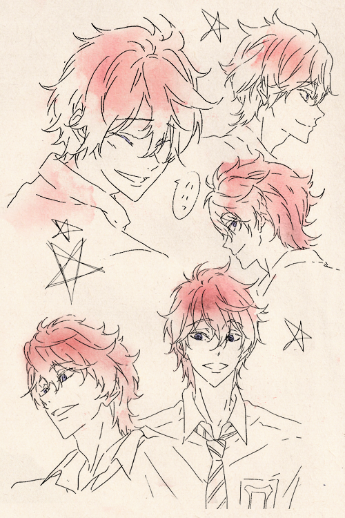 Kisumi’s model sheets ((He is so pretty!! ♡)) - Scans by Sunyshore 