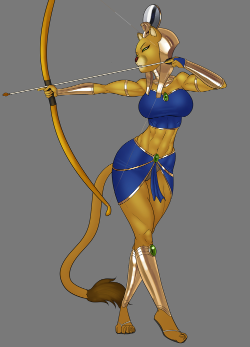 mutantlexi: A commission for Volts48 from my summer commissions, of the goddess Sekhmet. I really li