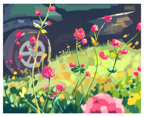 A bit of my garden!!Painted on Procreate [2020.07] Plain round brush. Have a great day!!Art Shop / C