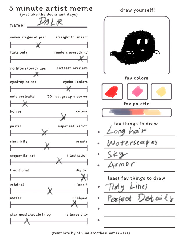 get to know the artist in 5 min! (or less) original