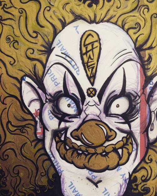 ❗️#clown #labels #stickers #gold #evilclown #slaps