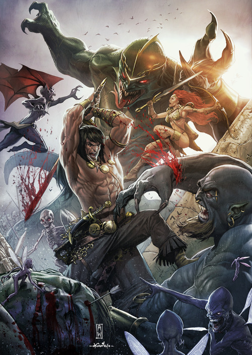 scifi-fantasy-horror:  Conan the Conqueror by Admira_Wijaya & Guile Sharp