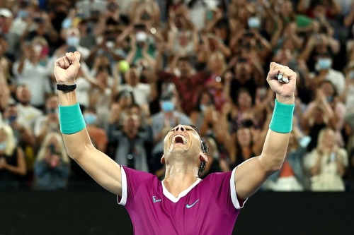 amelmajrii: Rafael Nadal of Spain celebrates match point in his Men’s Singles Final match agai