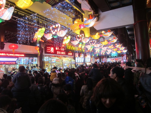 Yuyuan Gardens during the Lantern Festival! Just imagine this level of crowdedness but even worse, a