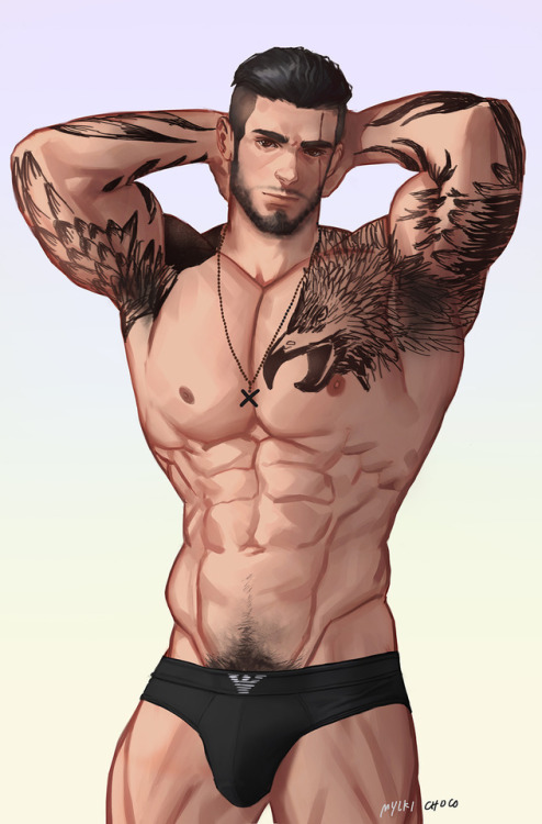 mylkichoco:Gladiolus Amicitia as a model and with eyeglasses :3y’all know it has a dick out variatio