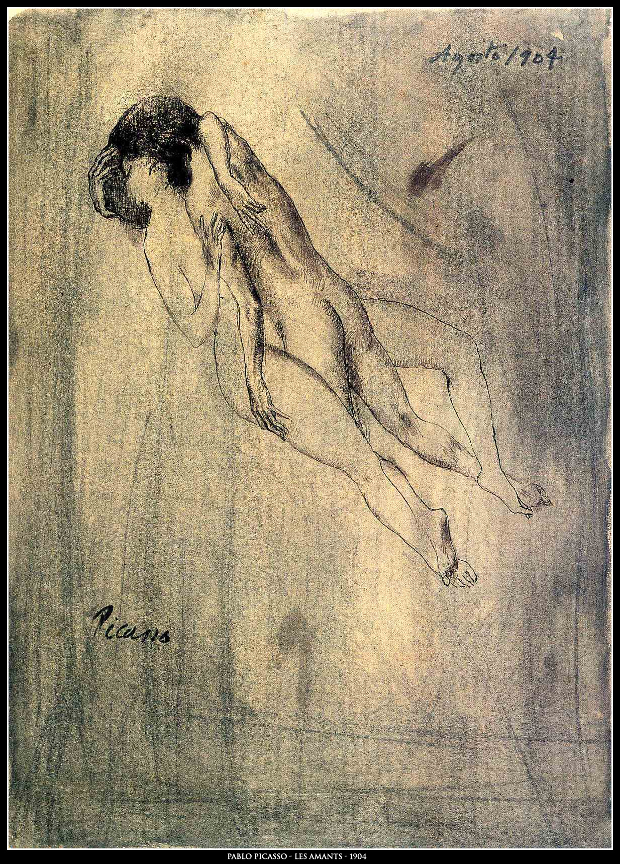 adhemarpo:  Pablo Picasso - Les amants (1904)