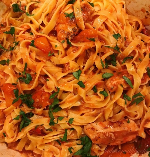 Chicken Tagliatelle with Puttanesca A quick pasta recipe that I shared via Instagram stories two wee