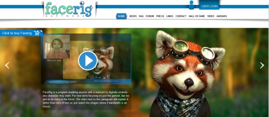 So I’m sure a lot of you might remember a little program called “facerig” that is marketed as a webcam tool with face-tracking that uses a 3D model avatar to mirror your movements and make it appear as though your talking through whatever model
