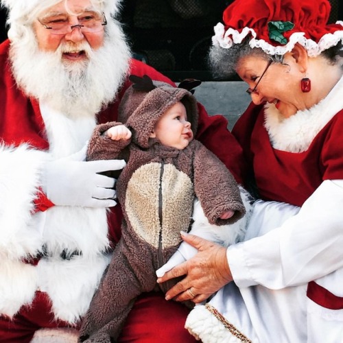 Forget Mom&hellip; Charlie was ALL ABOUT Mrs. Claus. #babycharlie #babysfirstchristmas #santa #m