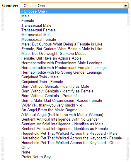 mothernatureisamisogynist:  Finally, a list that 5% of Tumblr are satisfied with.