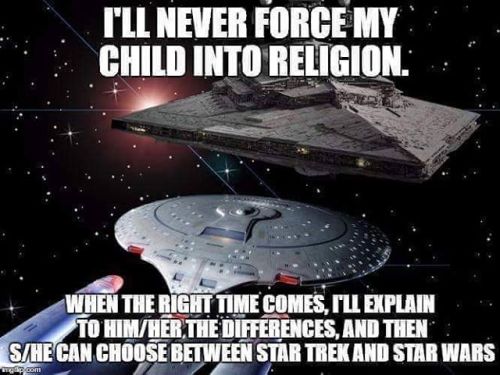The Force or the utopian logic of the Federation? Why not both? ❇❇❇ #starwars #StarTrek #trekkie #tr