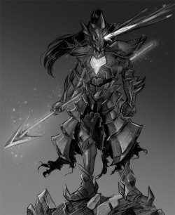 noszle:  Undyne the Undying armor/ heavily influenced by Ornstein from Dark Souls, of course. 