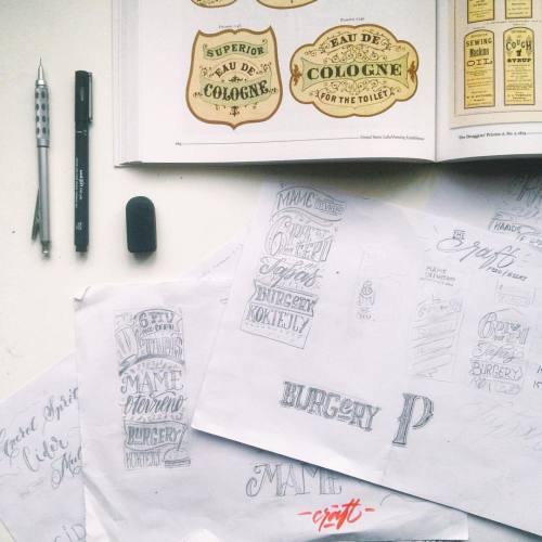 Sketches for the new chalkboard lettering at @thecraft.cz. It was a pleasure to work with these guys