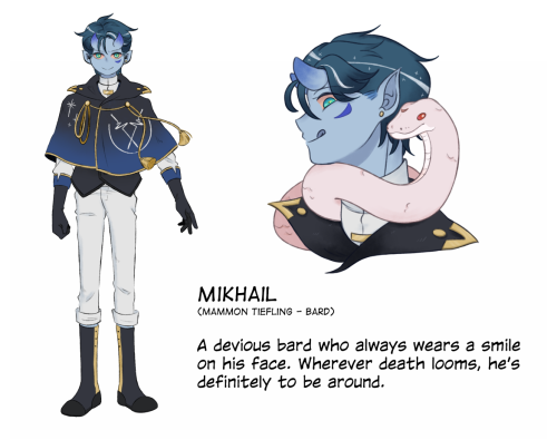 Mikhail [D&D OC] -Mikhail is a wolf in sheep clothing. His love for chaos and madness frequently