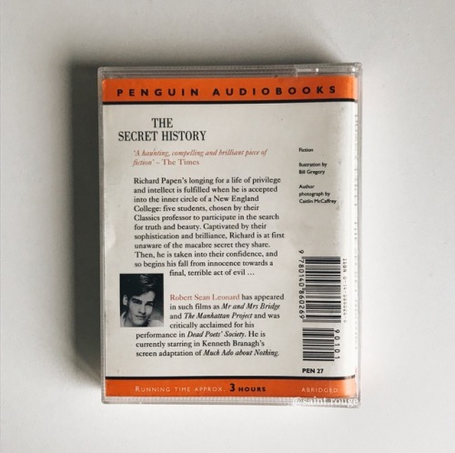 saint-rouge:The Secret History Audiobook on Cassette.Read by Robert Sean Leonard