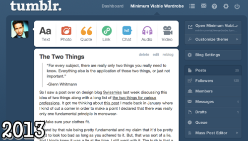 sonoperennementeincasinata: mensolepienedilibri: The evolution of Tumblr across the years wow