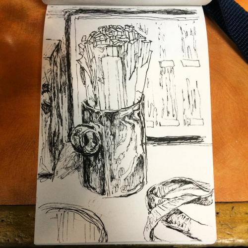 jeffliujeffliu:  Cup with chopsticks 