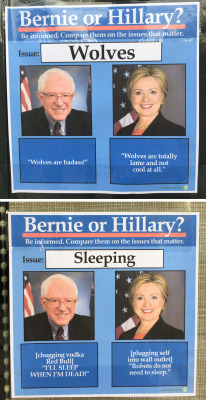 obviousplant:  Bernie or Hillary? Left on the streets of Los Angeles.