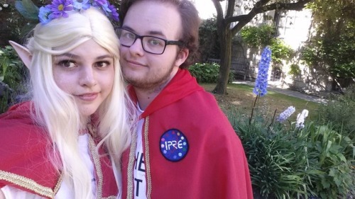 Please look at how cute my husband @glacial-coyote and I’s Lup and Barry cosplay was today 