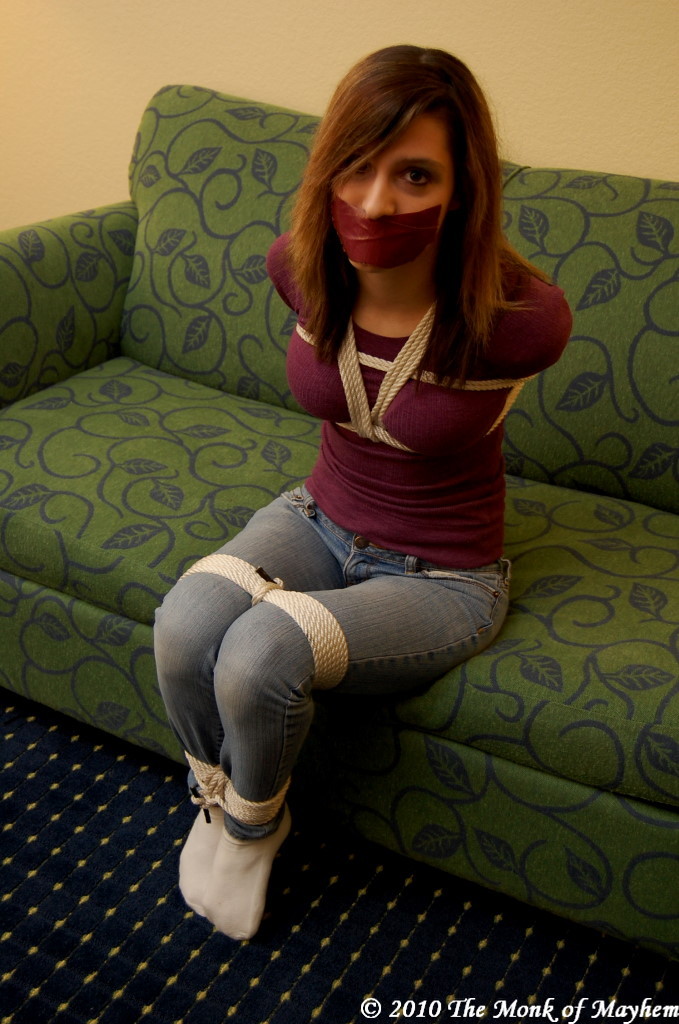 sweet-sallys-lesbian-blog:  Cute captive on the couch - Imgur 