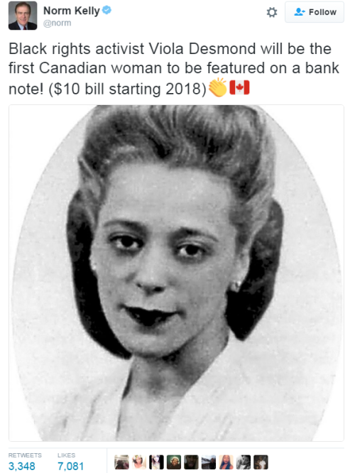 imaginarycircus:nevaehtyler:I would like to remind you that Canada also had segregation. Viola Desmo
