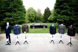 turnoverchange:  As part of the Savile Row and America: A Sartorial Special Relationship exhibition taking place at the British Embassy in Washington, DC, Bentley Motors commissioned four leading houses on the Row to cut modern interpretations of the