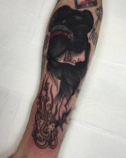 alboytattoo:  The witch ! Cover up on forearm